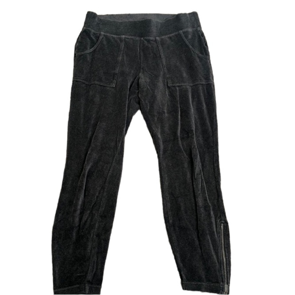 Athleta gray velvet joggers size medium
